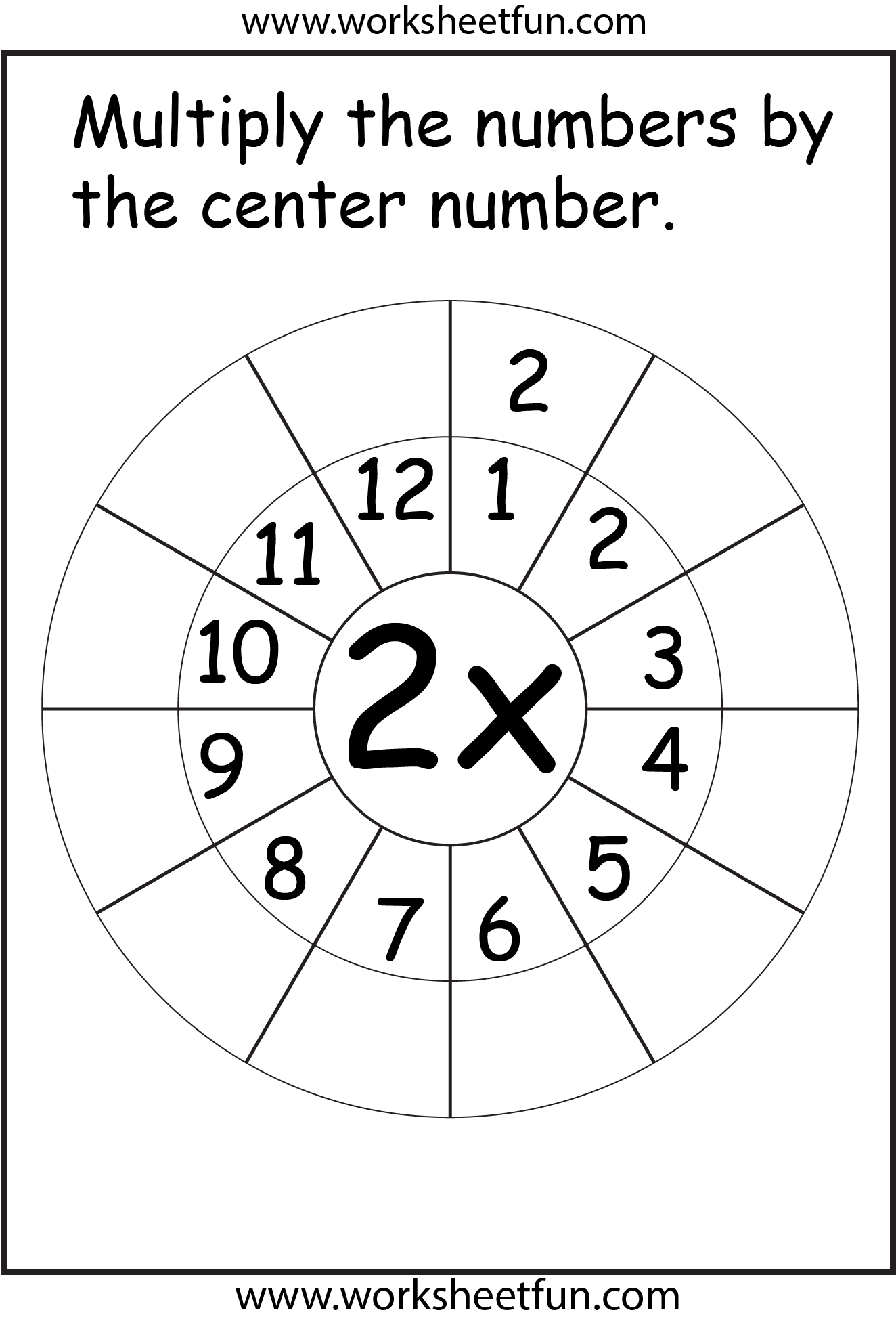 Times Tables Worksheet Printable