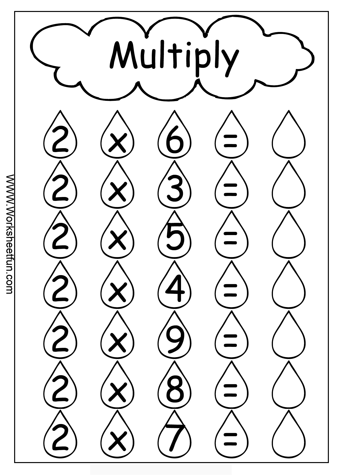 Kindergarten Multiplication Worksheets Free Printable