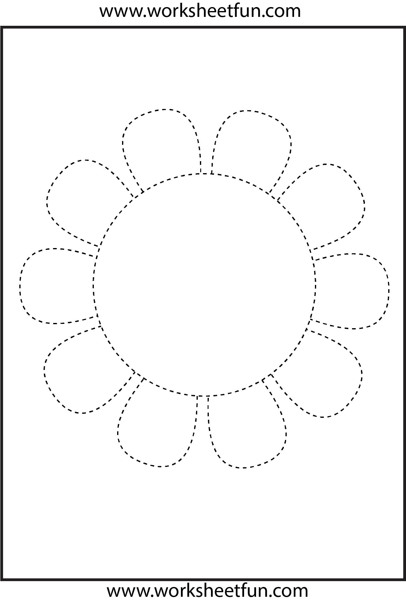 Preschool Shapes Tracing – 6 Worksheets / FREE Printable Worksheets