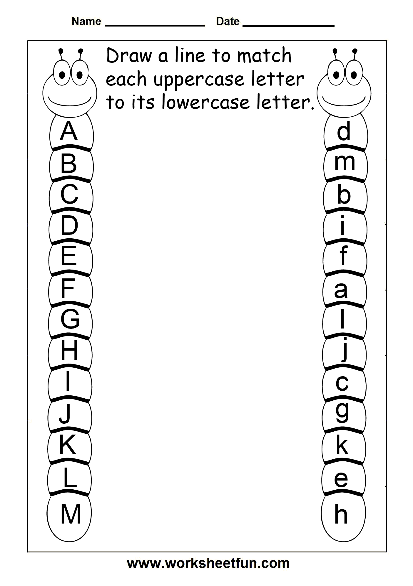Match Uppercase And Lowercase Letters 11 Worksheets / FREE Printable