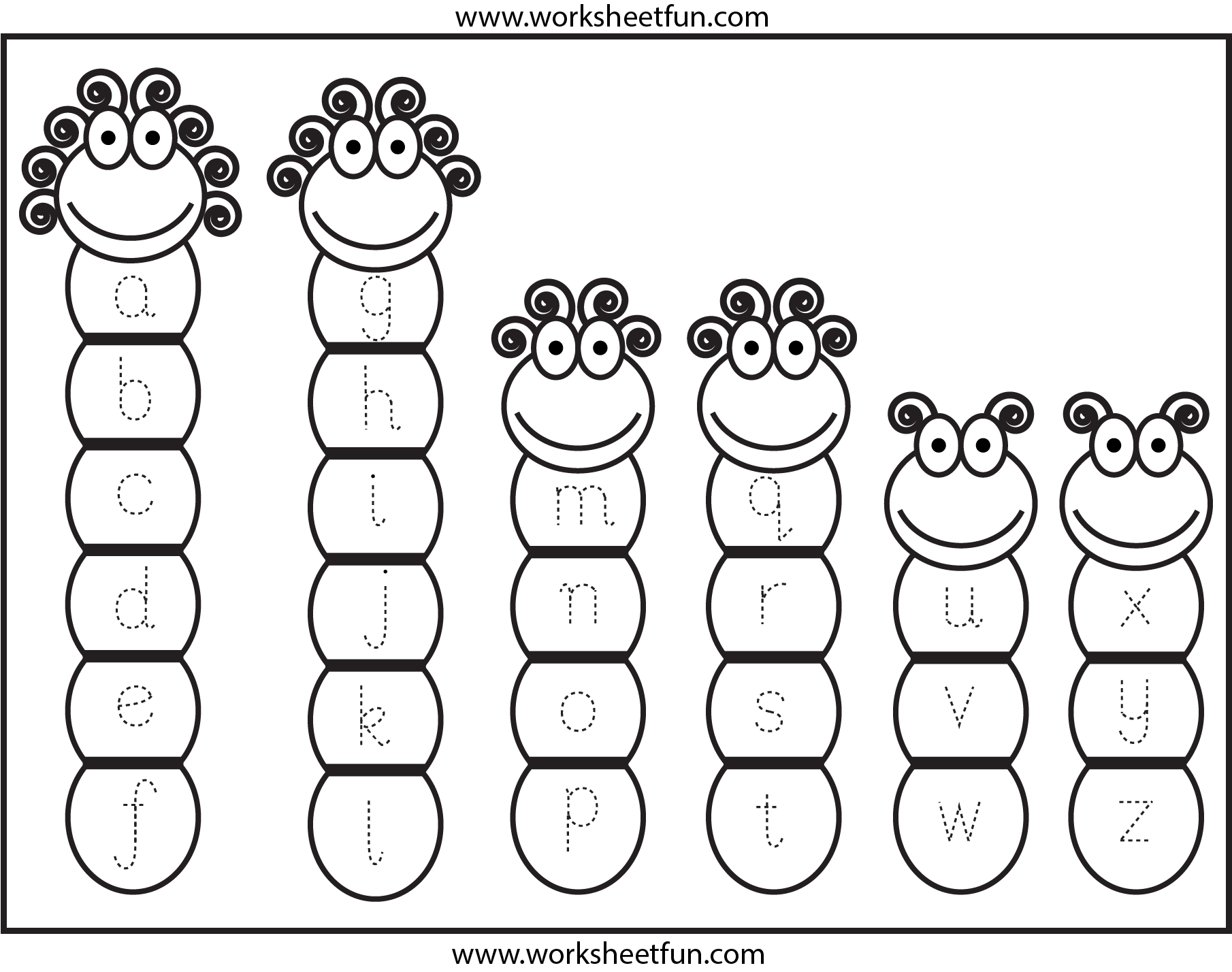 Tracing Lowercase Letters Small Letters FREE Printable Worksheets 