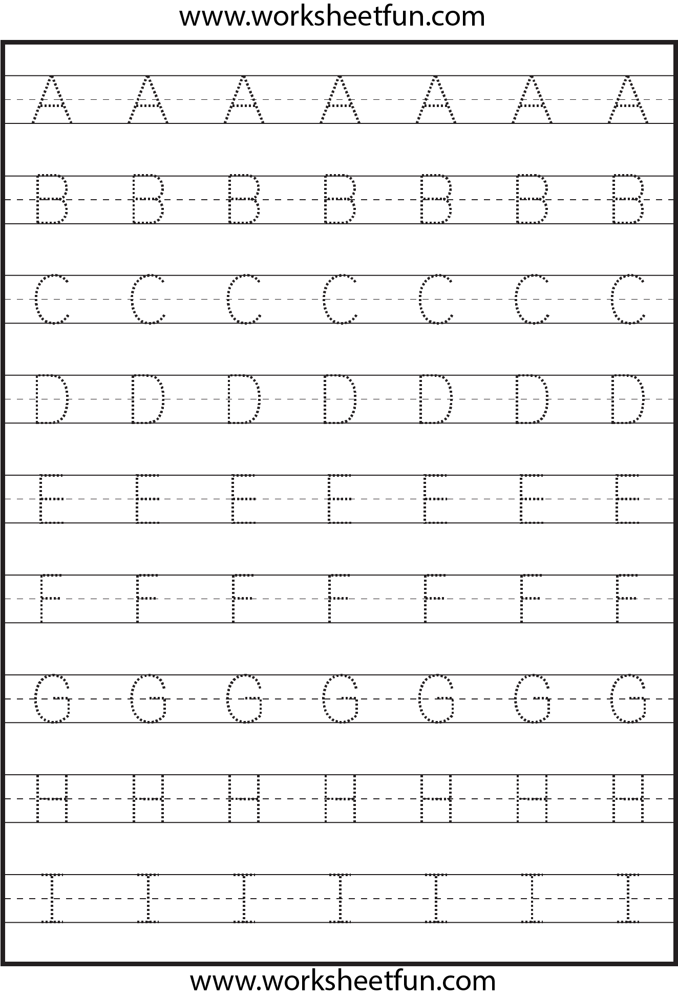Tracing Uppercase Letters Capital Letters 3 Worksheets FREE Printable Worksheets 