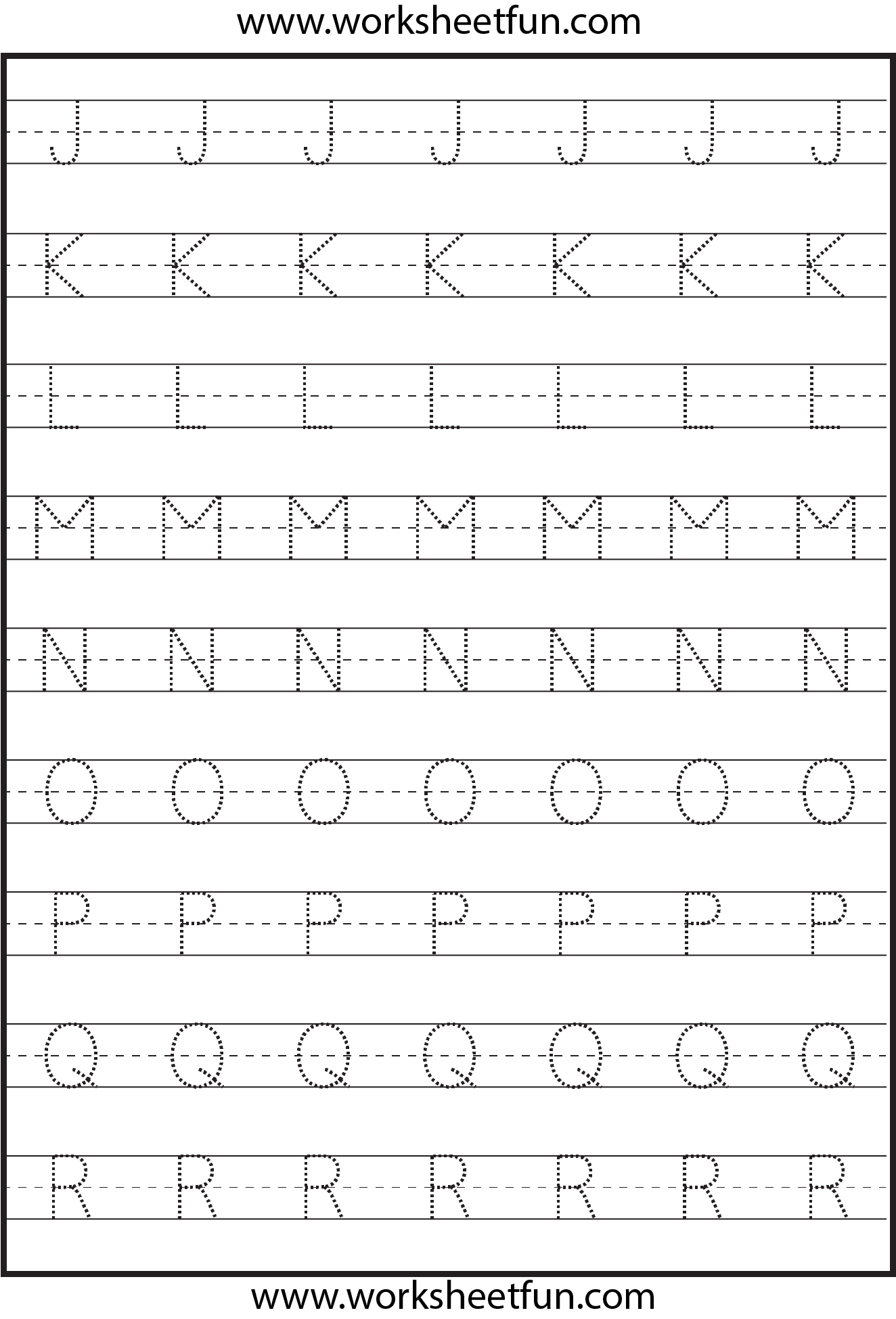 Tracing Uppercase Letters Capital Letters 3 Worksheets FREE 