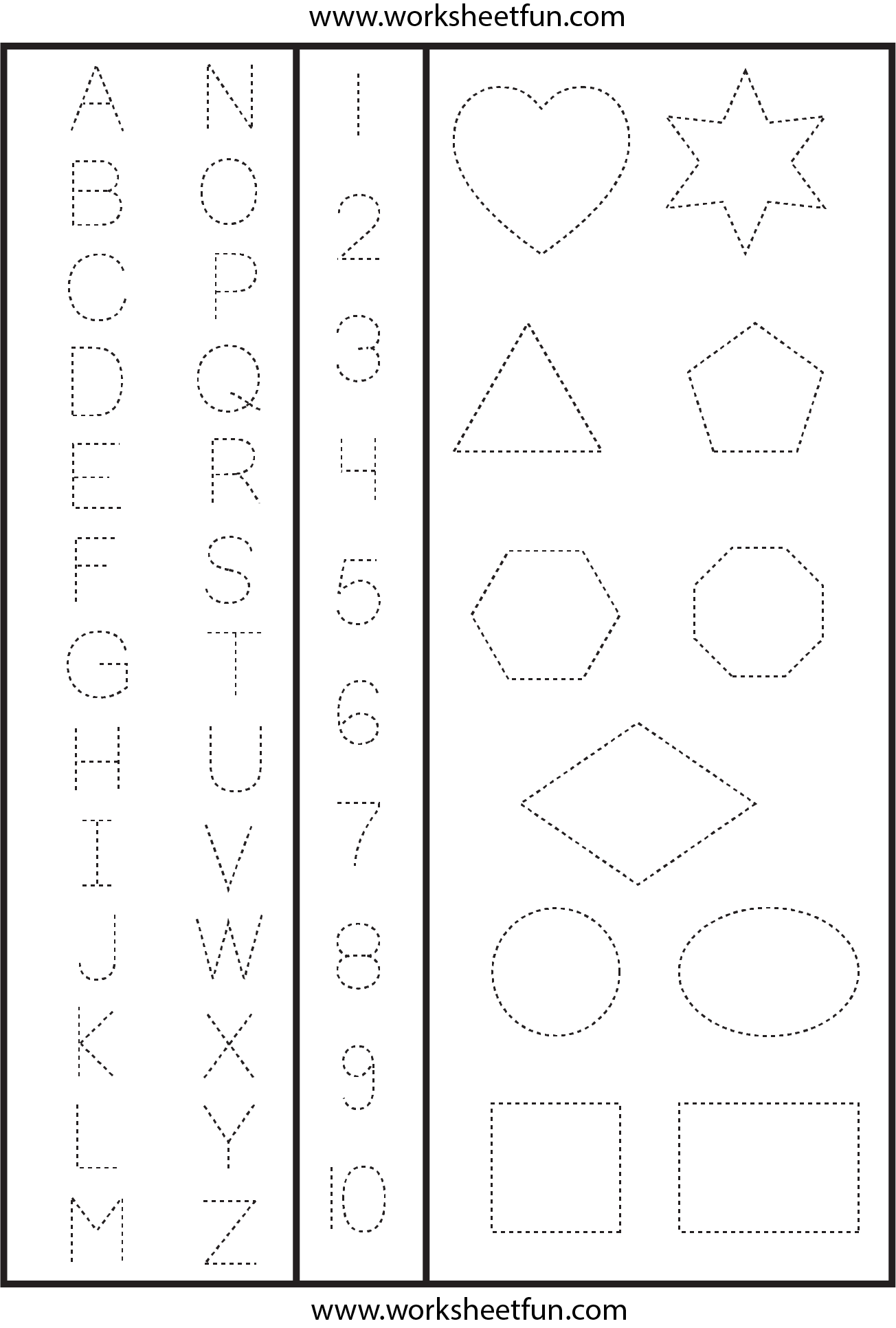 Tracing Letters And Numbers Printable