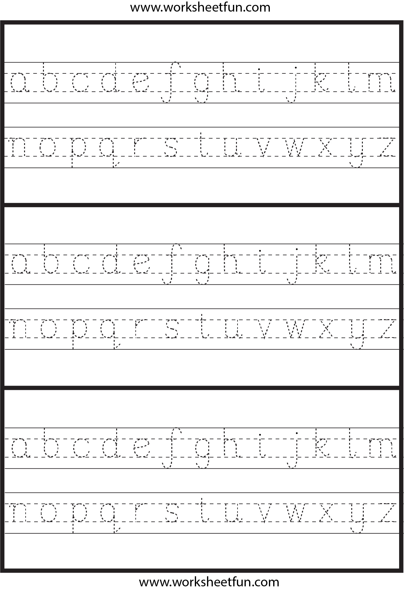 Lowercase Letter Tracing 1 Worksheet FREE Printable Worksheets 