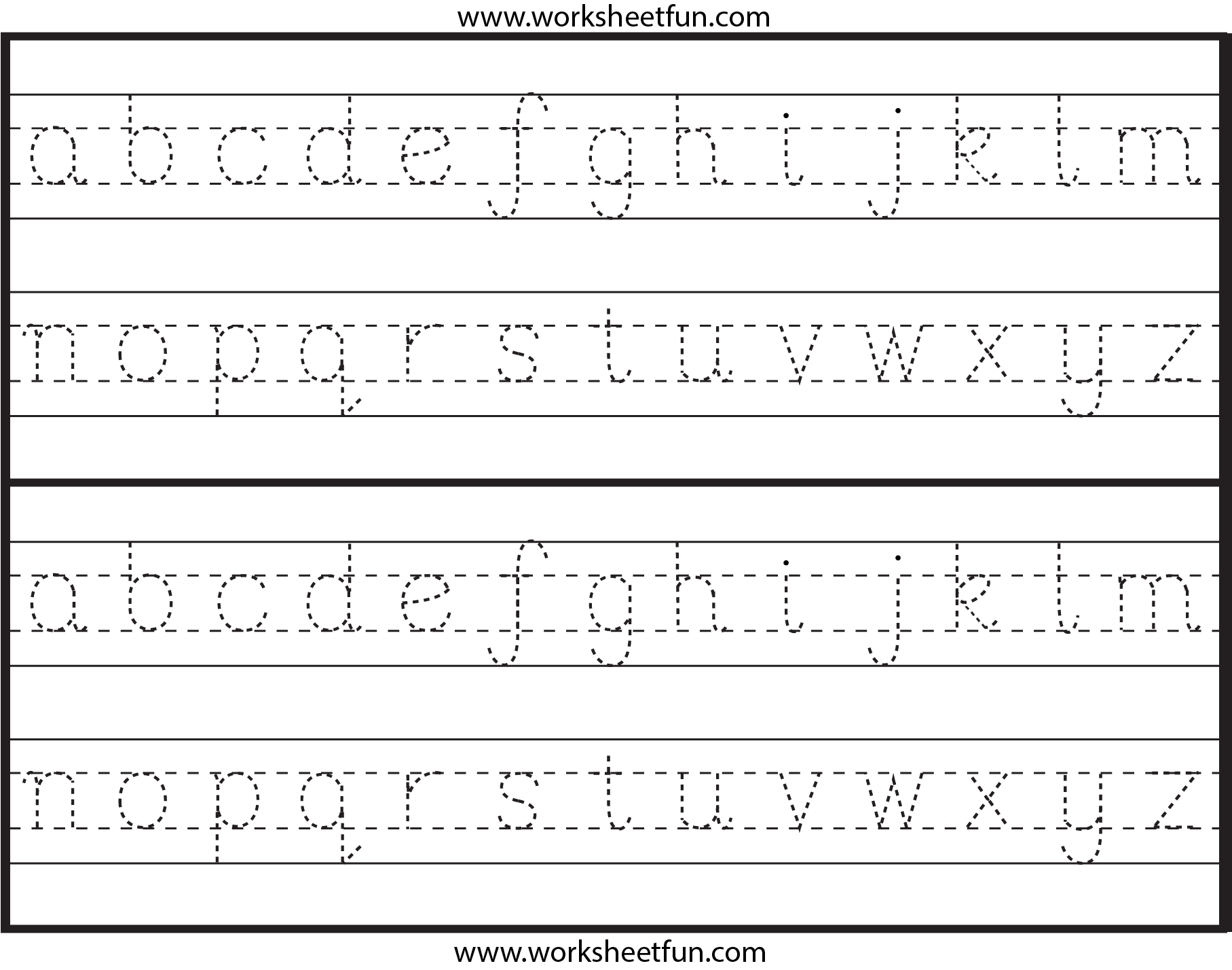 Lowercase Letter Tracing 1 Worksheet FREE Printable Worksheets Worksheetfun