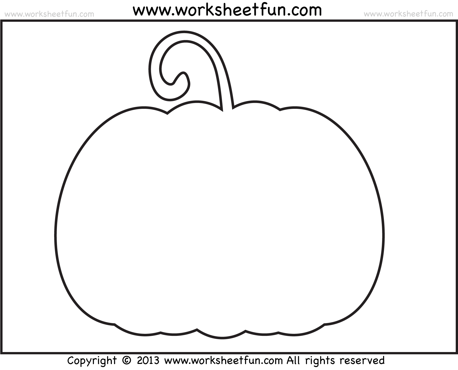 Halloween Printable Stencils for Pumpkin 2 Worksheets / FREE