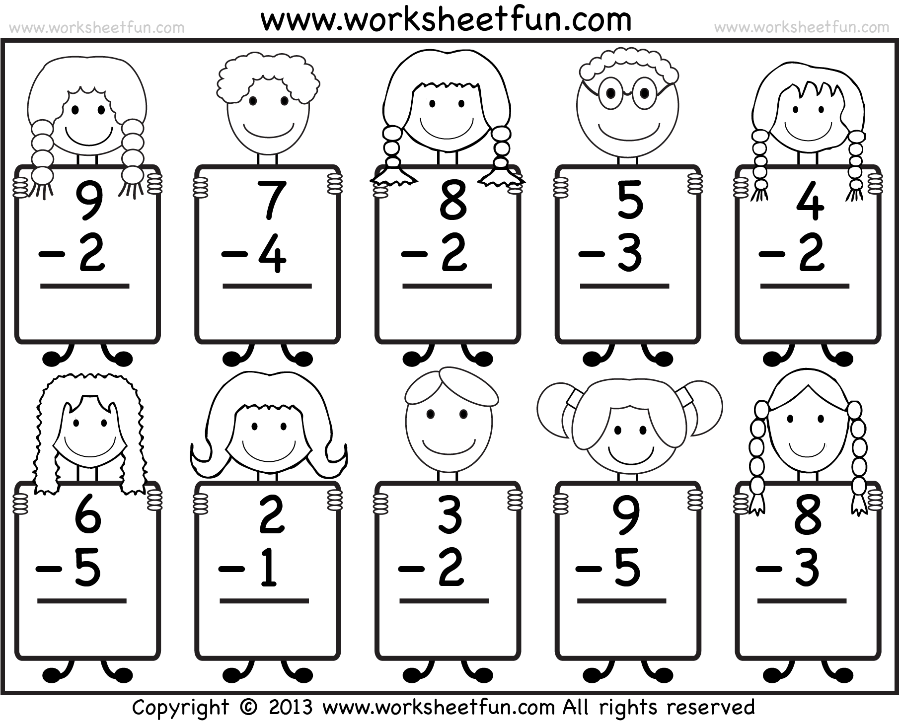 Beginner Subtraction 10 Kindergarten Subtraction Worksheets FREE Printable Worksheets