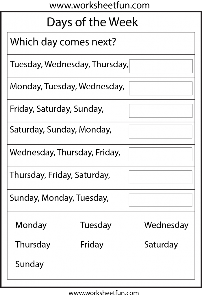 days-of-the-week-1-worksheet-free-printable-worksheets-worksheetfun