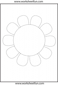 picture tracing flower 1 worksheet free printable worksheets worksheetfun
