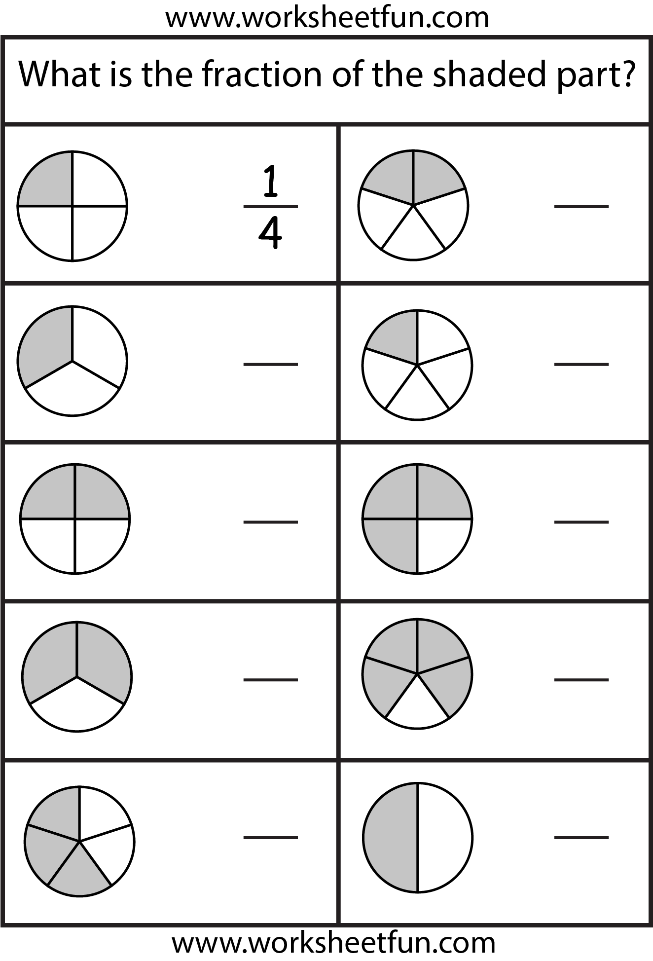 5 Grade Math Worksheets Printable Fractions