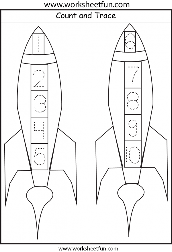 number-tracing-rocket-1-worksheet-free-printable-worksheets-worksheetfun