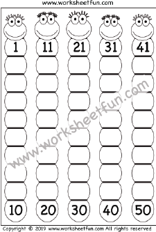 Missing Numbers 1-50 – Eight Worksheets / FREE Printable Worksheets ...