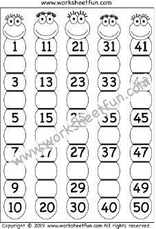 missing numbers 1 50 eight worksheets free printable worksheets