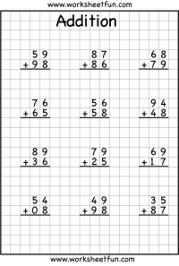 2 Digit Addition With Regrouping Carrying 5 Worksheets Free Printable Worksheets Worksheetfun