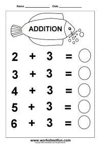 Beginner Addition – 6 Kindergarten Addition Worksheets / Free Printable Worksheets – Worksheetfun