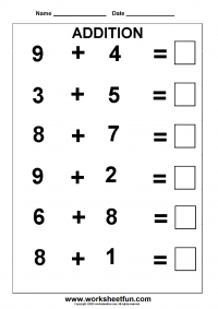 Addition Within 20 – Addition Sums To 20 – Five Worksheets / FREE ...