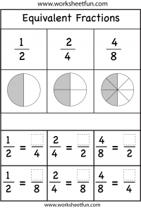 equivalent fractions worksheet grade 2