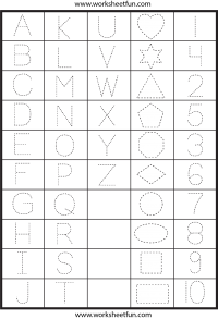 Letters, Numbers And Shapes Tracing Worksheets / FREE Printable ...