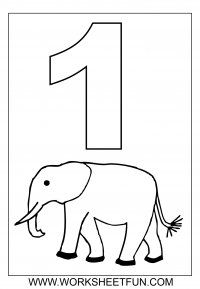 number one coloring page