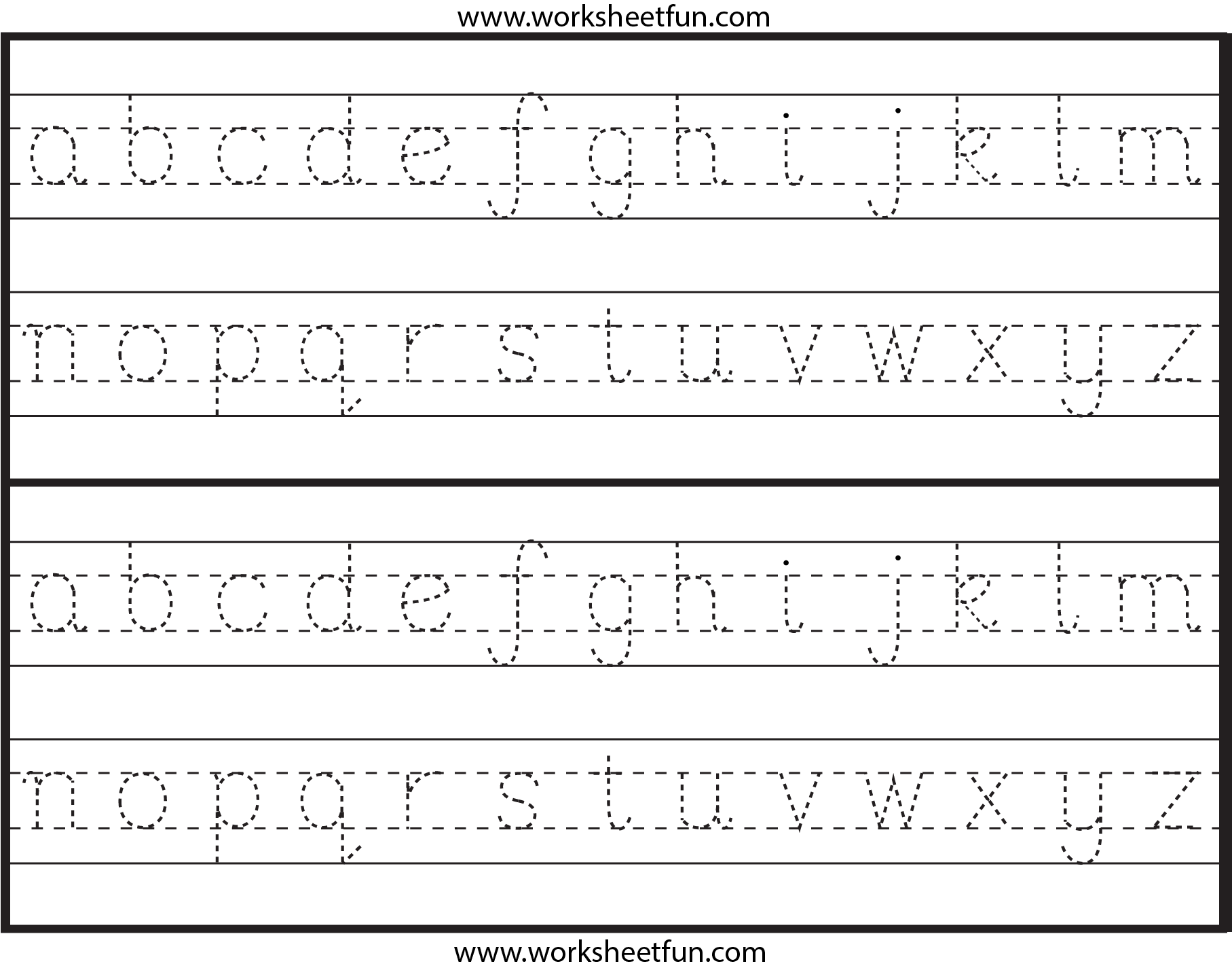 Tracing Lowercase Letters Free Printable
