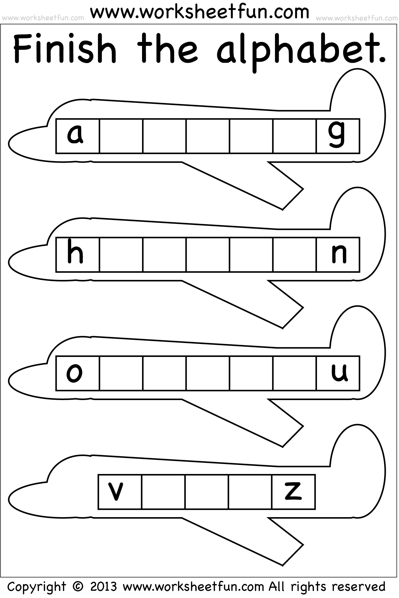 Missing Lowercase Letters – Missing Small Letters – Worksheet / FREE ...