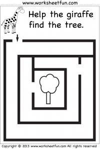 beginner mazes preschool and kindergarten 1 worksheet free printable worksheets worksheetfun