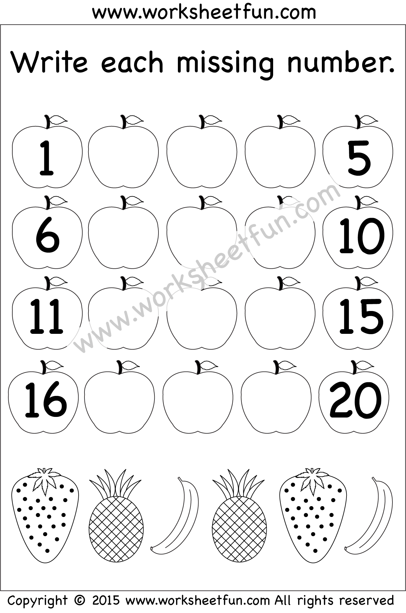 missing numbers 1 20 worksheet free printable worksheets worksheetfun