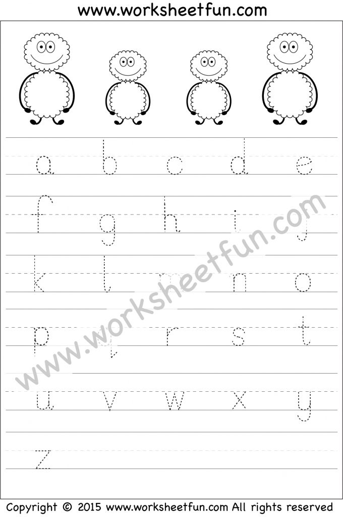 Small Letter Tracing – Lowercase – Worksheet / FREE Printable