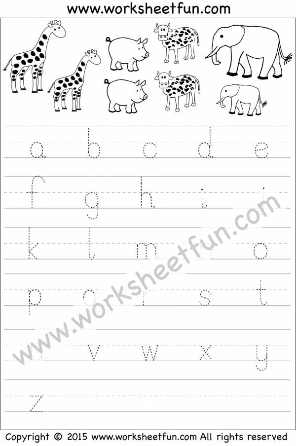 small letter tracing lowercase worksheet free printable