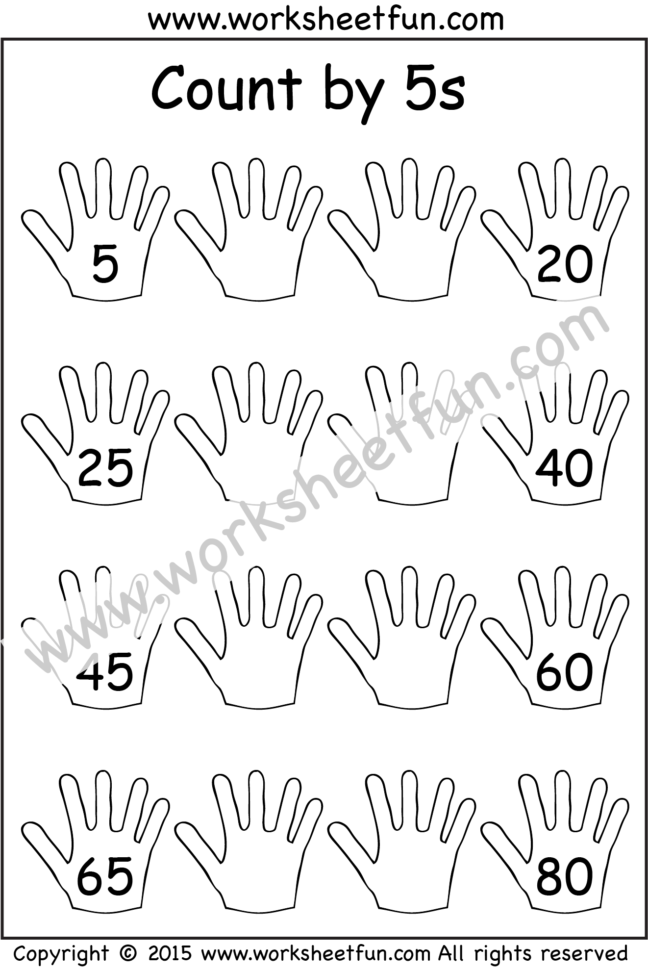 Count By 5s 5 Worksheets FREE Printable Worksheets Worksheetfun