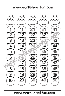 Number Chart 1-50 / FREE Printable Worksheets – Worksheetfun