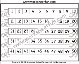 Number Chart 1-50 / FREE Printable Worksheets – Worksheetfun