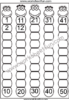 missing numbers 1 50 eight worksheets free printable