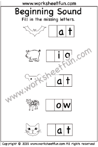 Worksheet for Beginning Sounds – Alphabet Flip Books – Fun Early Learning