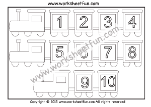 Number Coloring – 1-10 – One Worksheet / FREE Printable Worksheets ...