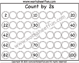 Skip Counting by 2 – Count by 2s – One Worksheet / FREE Printable ...