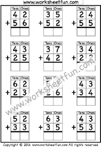addition 2 digit free printable worksheets worksheetfun