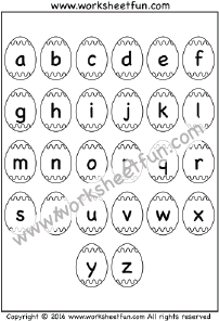 Easter Worksheets – Letter Chart – a to z – Alphabet Chart -Small ...