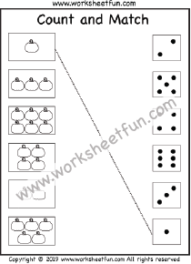 Pumpkin Themed Count and Match Worksheet – Numbers 1-10 – One Worksheet ...