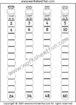 skip counting by 2 3 4 5 worksheet free printable