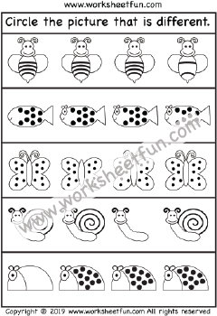 Same and Different – Two Worksheets / FREE Printable Worksheets ...