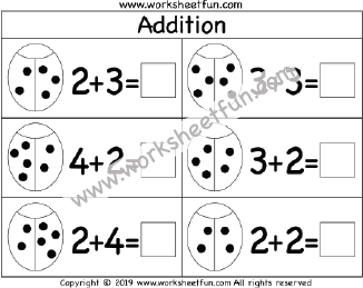 Kindergarten Addition – One Worksheet   Free Printable Worksheets 