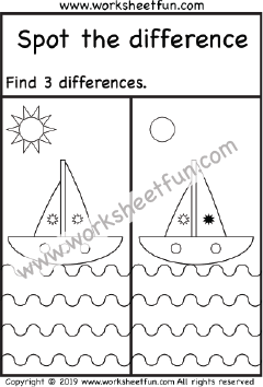 Spot The Difference Worksheet For Grade 1