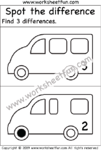 spot the difference van one worksheet free printable worksheets worksheetfun