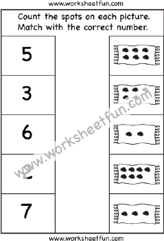 Counting Worksheet – Count the spots on each picture – 1 Worksheet ...