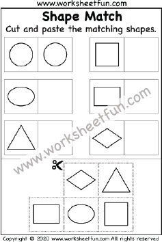 Cut and Paste Shapes – One Worksheet / FREE Printable Worksheets ...