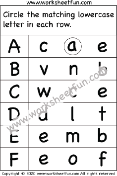 Uppercase And Lowercase Letters – 6 Worksheets   Free Printable 