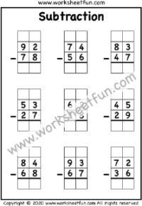 Regrouping – Addition And Subtraction / Free Printable Worksheets – Worksheetfun