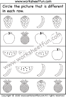 Same and Different – One Worksheet / FREE Printable Worksheets ...